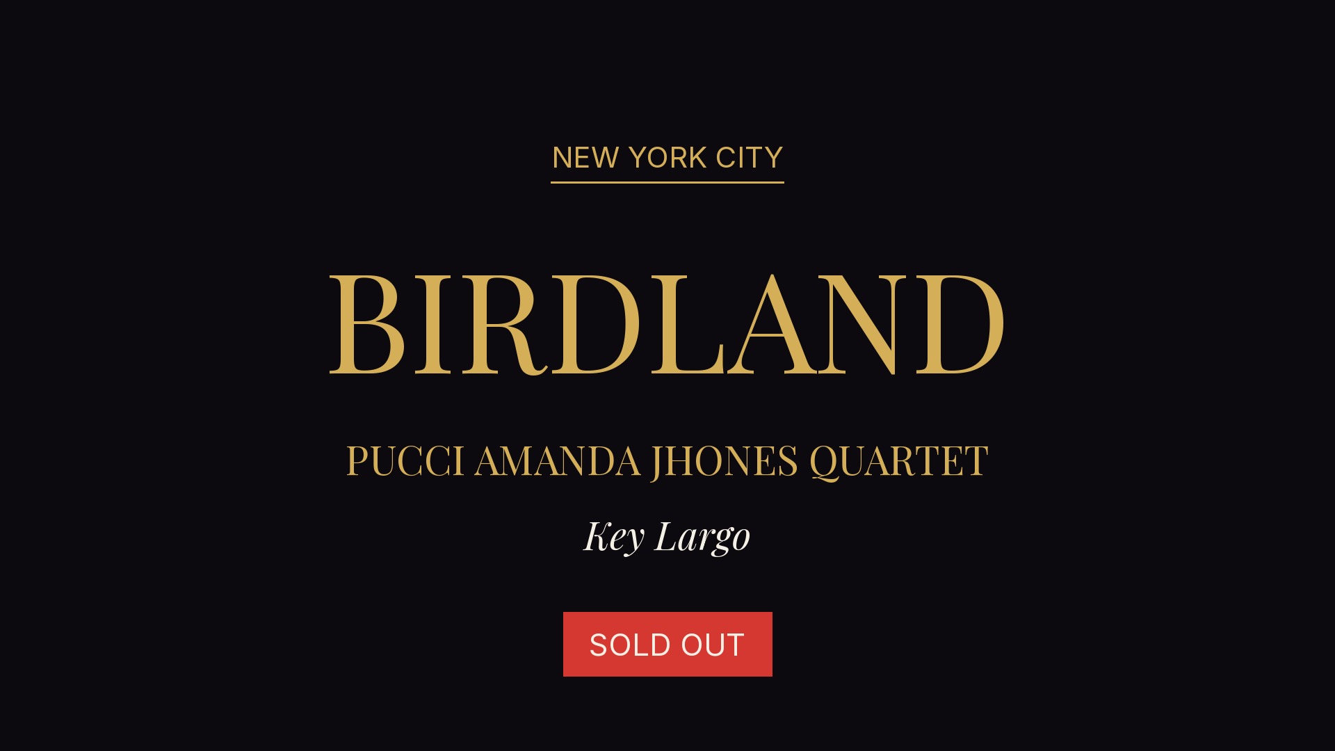 Birdland — New York City