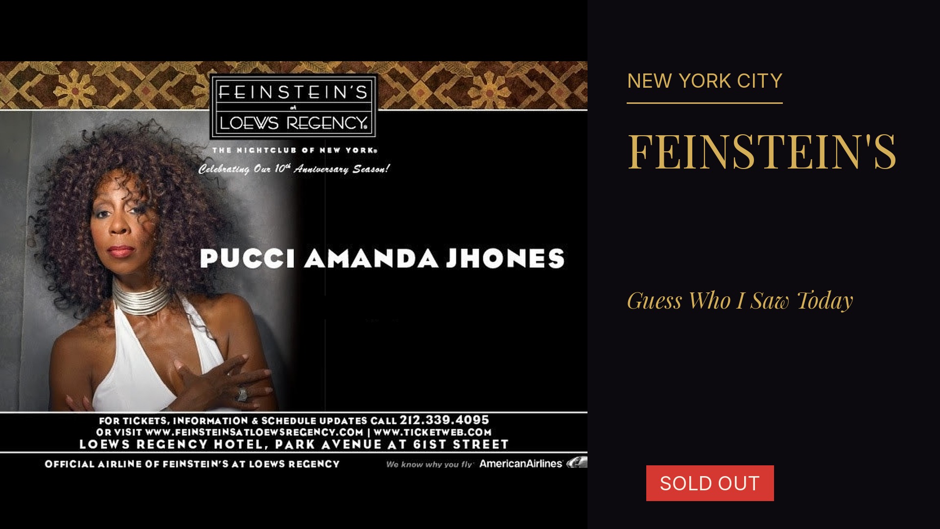 Feinstein's at Loews Regency — New York City